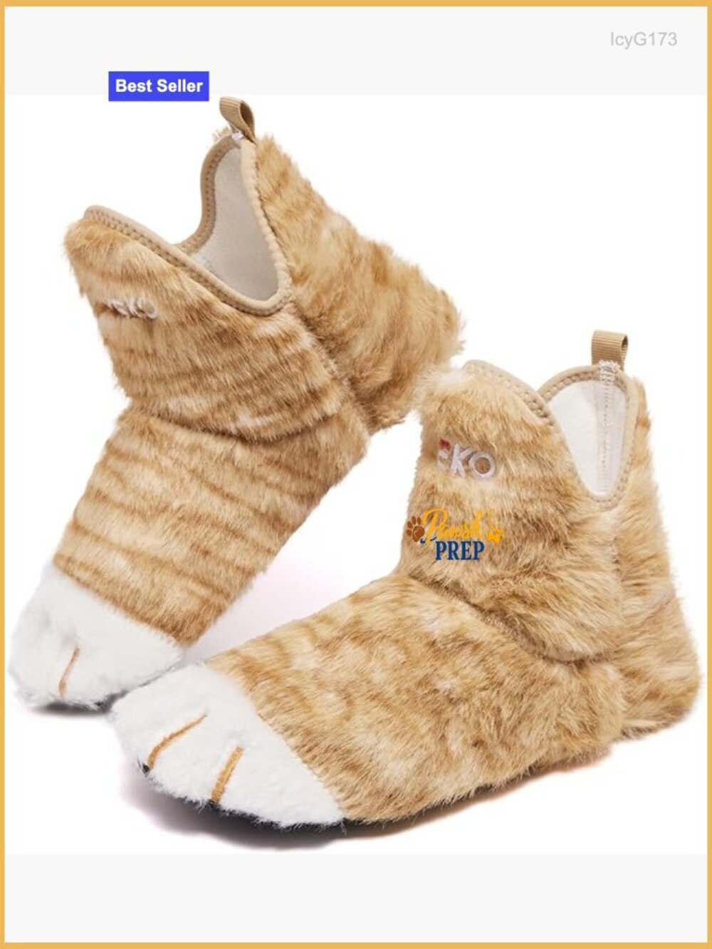Furry High Top Slippers with Slip-Resistant Sole